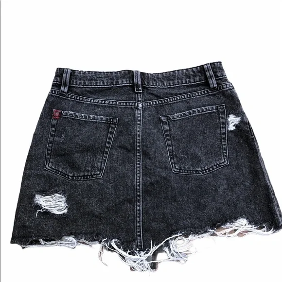 BDG Urban Outfitters black distressed jean skirt - Picture 5 of 9